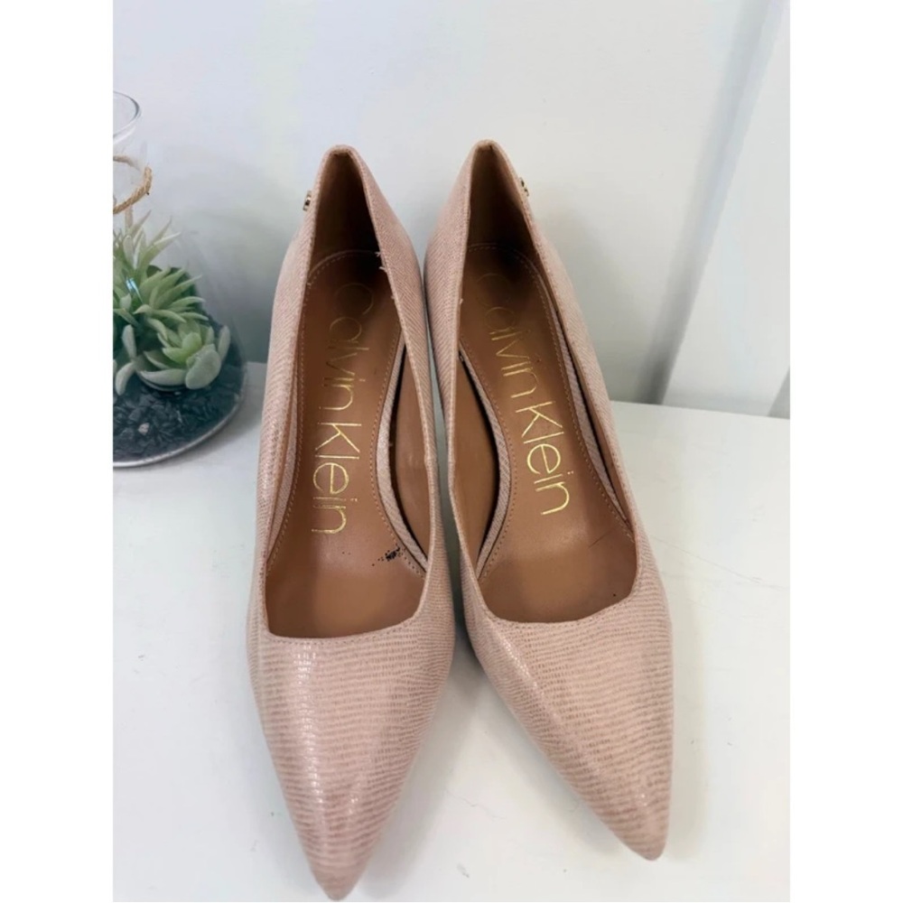 Calvin Klein Nude Textured Heels